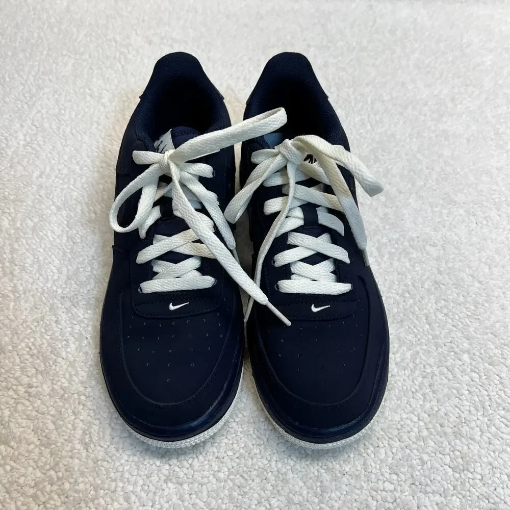 Nike Youth Sneaker Air Force 1 Low Midnight Navy Blue Size 7Y